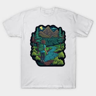 Beautiful Hiker Motif - Buy and Plant a Tree T-Shirt